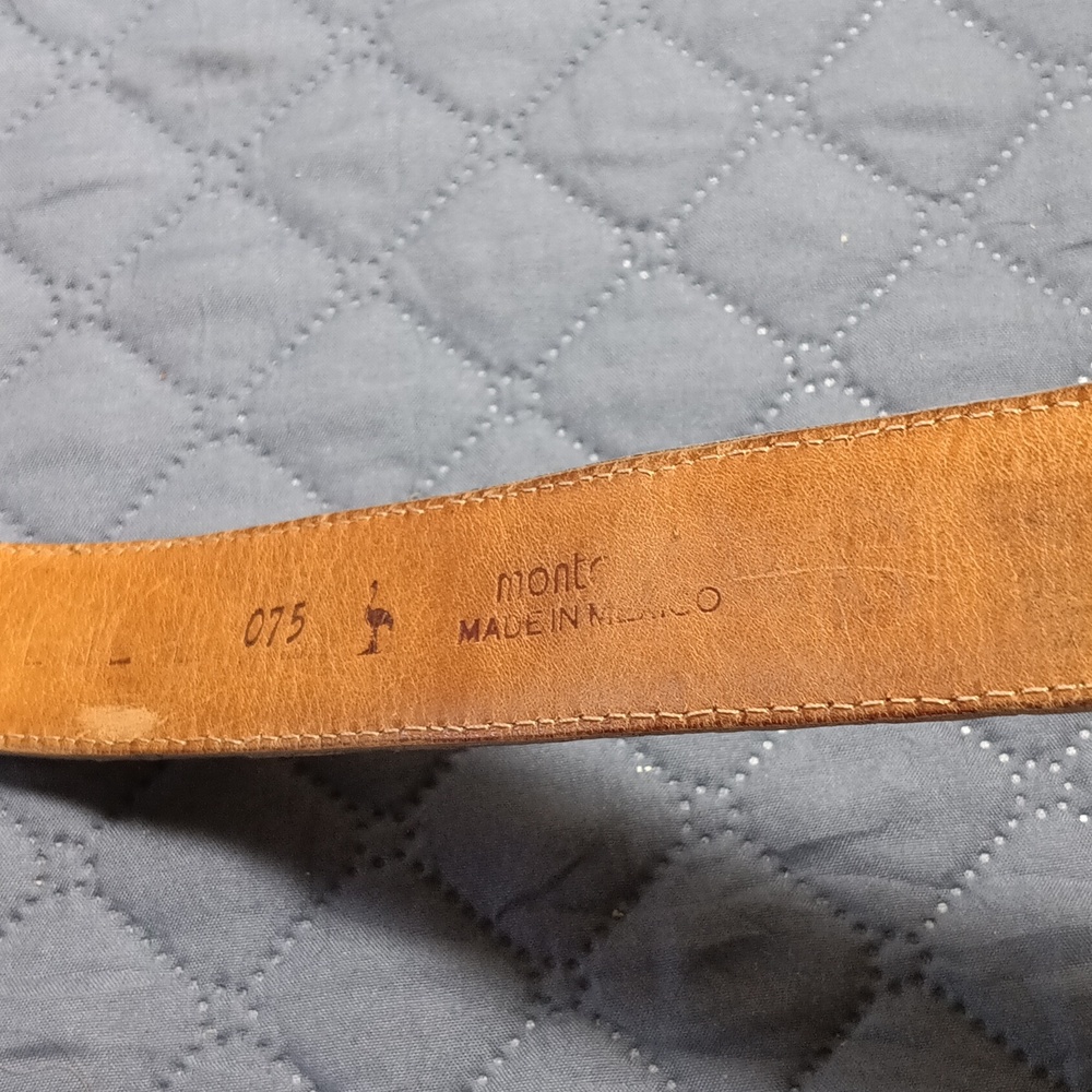 Vintage Ostrich Leather Belt Size 42 - Picture 4 of 4
